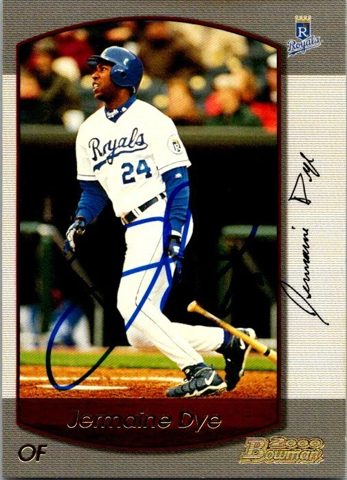 Jermaine Dye autographed baseball card (Kansas City Royals, FT) 2000 Bowman #7 - Image 1 of 1