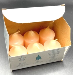 Velas votivas vintage PARTYLITE albaricoque melocotón 1 caja de 6 #V0630 nuevas de stock - Imagen 1 de 4