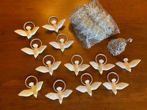 Vintage Wedding or Anniversary 12 Bells 12 Dove Rings Cake/Cupcake Topper Lot - Picture 1 of 3