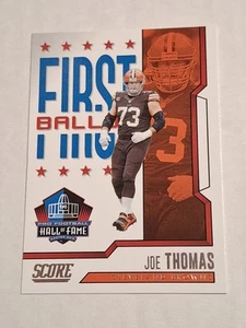 2023 JOE THOMAS SCORE FIRST BALLOT HALL OF FAME NFL CARD #1 CLEVELAND BROWNS  - Picture 1 of 2