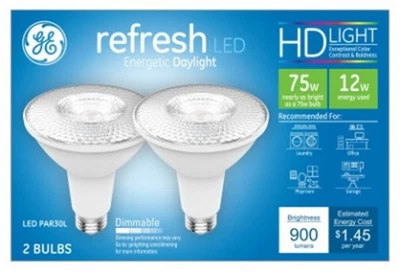 GE 43098 Daylight PAR 30L E26 Medium 5000 K 900 lm. 75W LED Light Bulb 2 Pack - Image 1 of 3