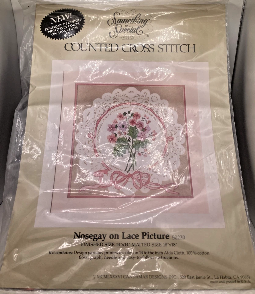 Kit de punto de cruz contado algo especial imagen de encaje Nosegay 50230 - De colección Foto 1 de 3