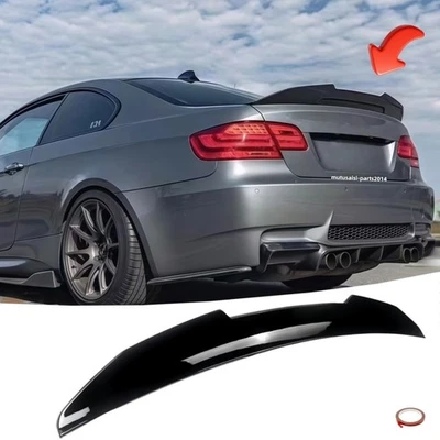 Glossy Black High Kick Trunk Spoiler For 2007-13 BMW E92 325i 328i 335i M3 Coupe Foto 1 de 4