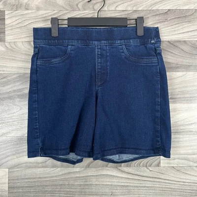 NYDJ Denim Shorts Women's 6 Blue Cotton Stretch Dark Wash Pull-On 6.5'' Inseam - Image 1 of 4