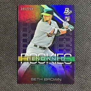 2020 Bowman Platinum Wal-Mart Renowned Rookies Purple /250 Seth Brown #RR-15 RC - Bild 1 von 2