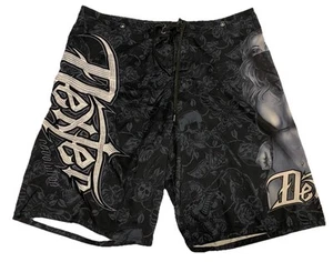 Dexter Revolution Mens Board Shorts Size 34 Black Graphic Surf Beach Summer - Picture 1 of 15