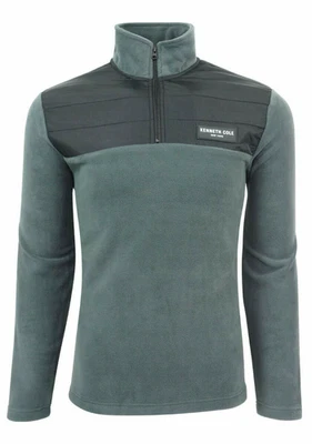 Kenneth Cole New York NUEVA Camisa Pullover Hombres Bloque de Color Cuello Simulado 1/4 Cremallera L $80 Foto 1 de 3