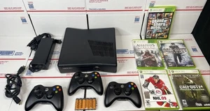 Microsoft Xbox 360 S Slim Console 250GB Bundle W/ Games -SAME DAY SHIP- WARRANTY - Picture 1 of 12