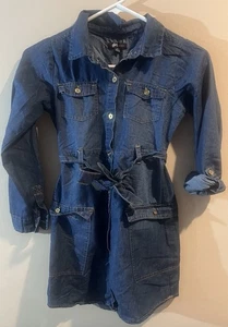 Girls 3 Hearts Jean Long Sleeve Dress Size 10/12 - Picture 1 of 4