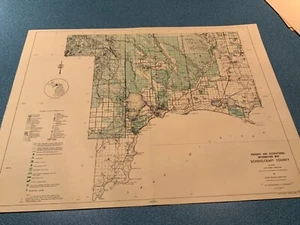 Vtg. 1974 Schoolcraft County Michigan DNR Highway & Recreation Information Map - Picture 1 of 2