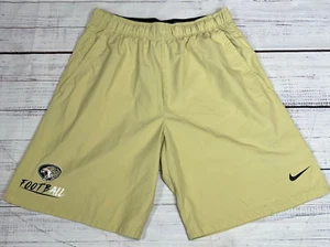 Nike Womens Jacksonville Jaguars Athletic Shorts Size Medium Beige Pull On - Picture 1 of 16
