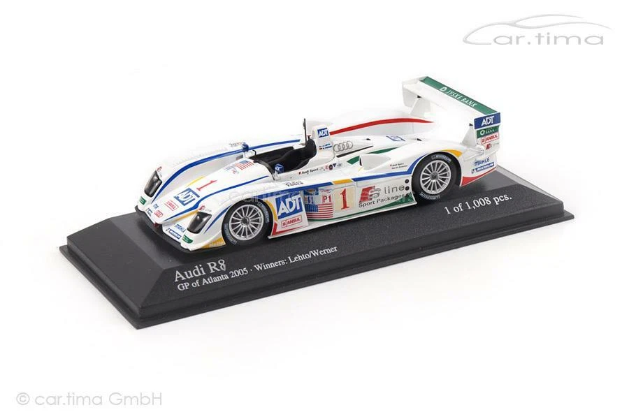 Audi R8 Vincitore Gp Of Atlanta 2005 Lehto/Werner MINICHAMPS 1:43 400051391 - Immagine 1 di 1