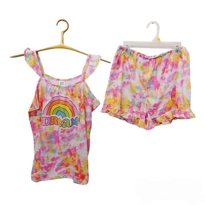 Conjunto de pijama The Children's Place Girls 2 peças shorts - 14 gravata corante - Imagem 1 de 4