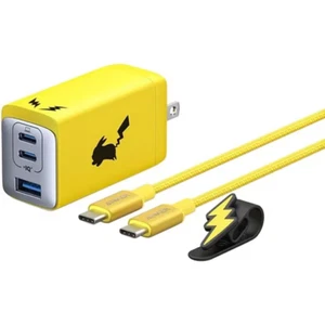 Anker Pokemon Pikachu Model 65W USB-A USB-C rapid charger Limited - Picture 1 of 4