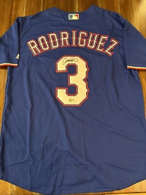 Alex Rodriguez Texas Rangers Signed Autograph Star Custom Jersey Beckett Yankees - Image 1 of 4