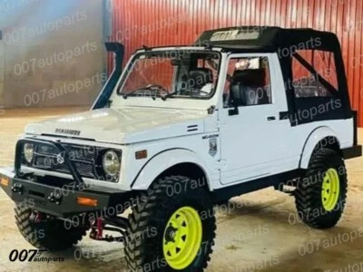 Suzuki Samurai Soft Top SJ410 SJ413 fits Long Body Samurai Santana-Black Denim - Image 1 of 4