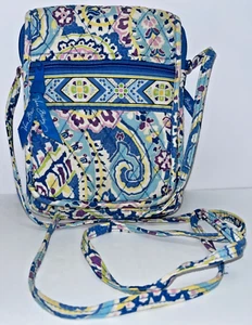 Vera Bradley Capri Blue hipster crossbody purse phone tote blue paisley - Picture 1 of 7