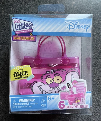 Real Littles HANDBAGS - DISNEY CHESHIRE CAT - NIB 6 surprises PINK ALICE WONDERL Cover