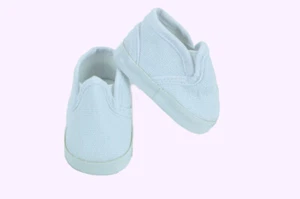 Ropa para niño muñeca 18" Zapatos Tenis Blancos Se Adapta a American Girl Logan Boy Dolls - Imagen 1 de 2