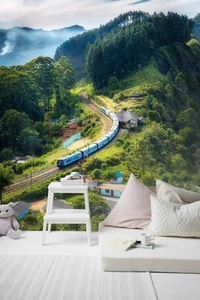 3D Waldbahn R843 Transport Tapete Wandbild selbstklebend ablösbar Zoe - Bild 1 von 6