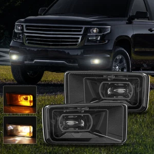 For Chevy Tahoe 2007~2015 Pair LED Fog Lights / Bumper Driving Lamps Sealed Beam - Picture 1 of 15
