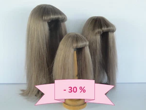 -30% PROMO - PERRUQUE POUR POUPEE T2 (20.5cm) 100% cheveux naturels - G. BRAVOT - Picture 1 of 5