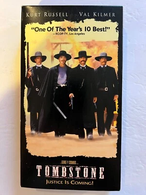 Vtg Tombstone (VHS, 1994) Kurt Russell-Val Kilmer-Same Elliott Wyatt Earp VG+ - Imagem 1 de 4