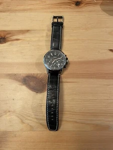 DKNY Black Dial Chronograph Leather Strap Men's Watch NY1325 - Picture 1 of 5