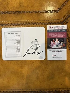 GARY PLAYER GOLF HOF SIGNED AUGUSTA NATIONAL MASTERS SCORECARD JSA COA - Picture 1 of 2