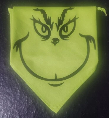 Grinch Dog Bandana - Pet/Holiday/Christmas - Image 1 of 2