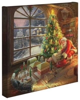 Envoltório de lona Thomas Kinkade Studios Santa's entrega especial 14 x 14 - Imagem 1 de 3