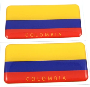 Colombia flag domed decal 3D sticker emblem 2.6" set of 1 or 2 - Imagen 1 de 5