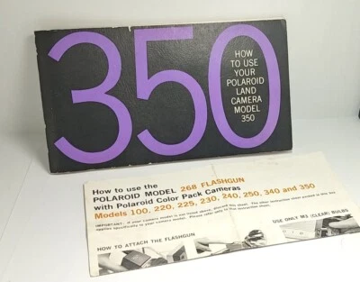 Original Instruction Manual for POLAROID LAND Model 350  camera - Image 1 of 3