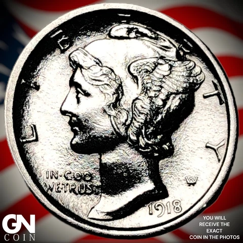 1918 S FSB Mercury Dime  Q5698 Cover