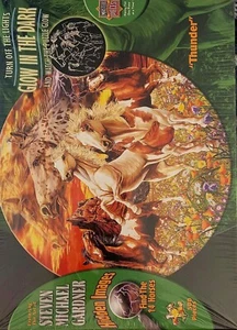 MasterPieces Thunder Glow in the Dark 500 piece Puzzle Horses New! - Picture 1 of 2