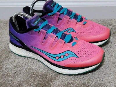 Zapatos para correr Saucony Freedom ISO rosa púrpura azul S10355-8 para mujer talla 9,5 Foto 1 de 4