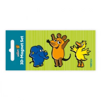 TRÖTSCH-VERLAG Die Maus mit Freunden Magnet 3D Pinwandmagnet aus der Sendung mit der Maus