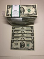 2003 Limited Edition 5 New $2 Dollar Bill Note Consecutive, Uncirculated 