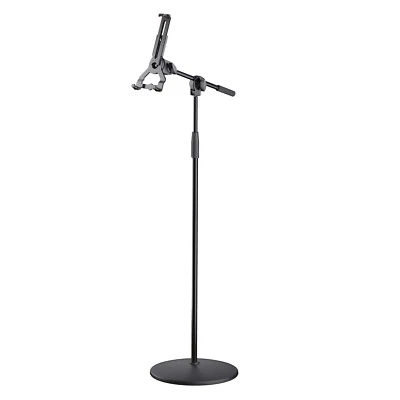 K-M 19789 Tablet-PC-Ständer Stativ mit Schwenkarm und Rundsockel - Bild 1 von 4