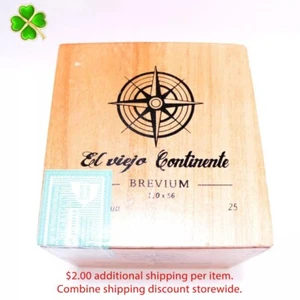Caja de cigarros de madera vacía El Viejo Continente Brevium Nicaragua 5,25" x 5" x 5" - Imagen 1 de 10
