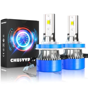 LED Kit 80W H11B 6000K White Two Bulbs Head Light Low Beam Replacement Lamp - Picture 1 of 12