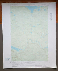 Carte topo originale vintage 1986 USGS Northern Light Lake, Minnesota 27" x 22" 