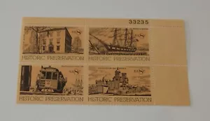 US 4 Block of stamps #1440S - 8¢ HISTORIC PRESERVATION - Set of 4 1971 - Picture 1 of 2