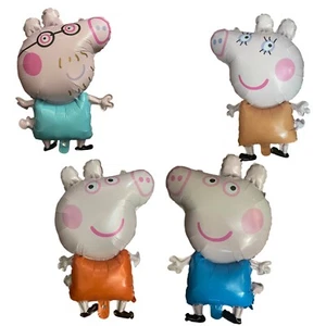 4 PCS / set PEPPA PIG foil balloons birthday party BABY SHOWER supplies PARTY - Picture 1 of 5