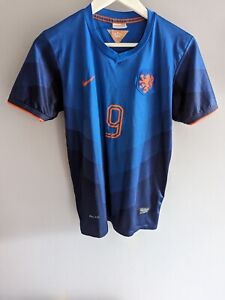 Nike Netherlands Football Shirt  Boys XL 2014 World Cup  Jersey Van Persie Blue 