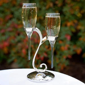 Raindrop Flutes With Swirl Stand - Picture 1 of 2