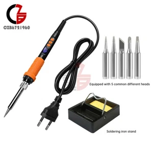 90W Soldering Iron Kit Electric LED Adjustable Temperature Soldering Iron tip - Picture 1 of 28