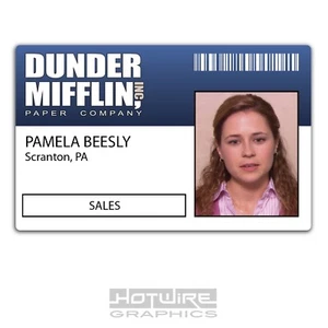 Plastic ID Card (TV & FILM Prop) - Pam Beesly AMERICAN OFFICE Dunder Sales - Picture 1 of 2