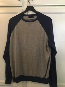 Toscano Mens Gray Blue Long Sleeve Crew Sweater size Lg - Picture 1 of 6
