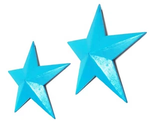 Colgante Estrella Madera Decoración Pared Azul Verde Azulado 39 o 52cm Vintage Estilo Retro~NUEVO - Imagen 1 de 7